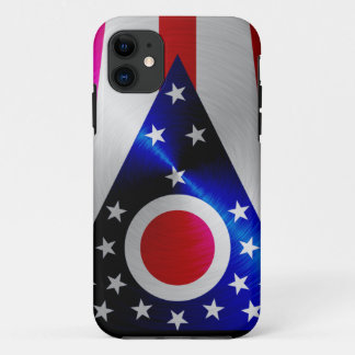 Ohio-Flagge; Metallblick iPhone 5 Fall 11 Hülle