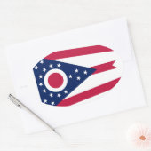 Ohio-Flagge Ovaler Aufkleber (Umschlag)