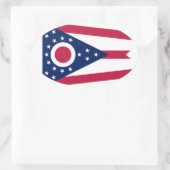 Ohio-Flagge Ovaler Aufkleber (Tasche)