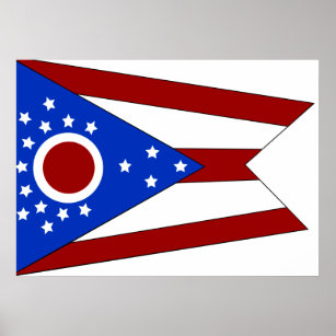 Ohio-Flagge Poster