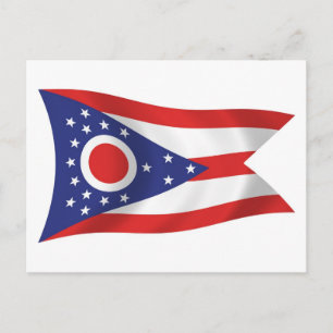 Ohio-Flagge-Postkarte Postkarte