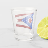 Ohio-Flagge Schnapsglas (Rückseite)