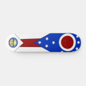 Ohio-Flagge Skateboard (Horizontal)