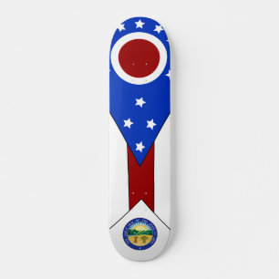 Ohio-Flagge Skateboard