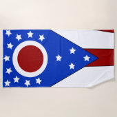 Ohio-Flagge Strandtuch (Vorderseite)
