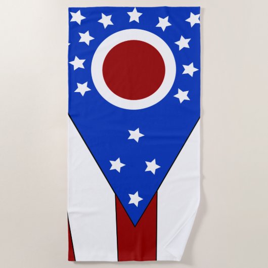 Ohio-Flagge Strandtuch (Vorderseite)