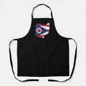 Ohio-Flagge und -Karte Schürze (Vorderseite)