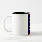 Ohio-Flaggen-Tasse Zweifarbige Tasse (Links)