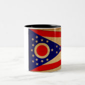Ohio-Flaggen-Tasse Zweifarbige Tasse (Mittel)