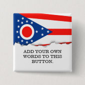 Ohio Flaggenstaat Button (Vorderseite)