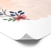 Ohio Floral Watercolor Staat Poster (Ecke)