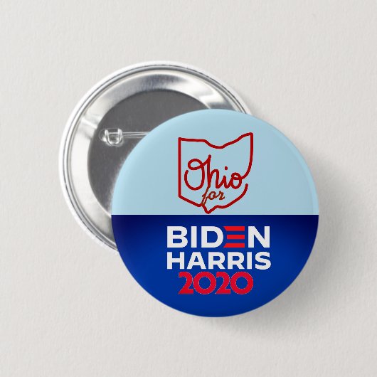 Ohio für Biden Harris 2020 Button (Vorne & Hinten)