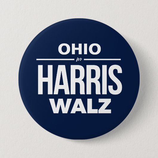 Ohio für Harris Walz Button (Vorderseite)