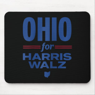 Ohio für Kamala Harris Waltz W 2024 Raglan Basebal Mousepad
