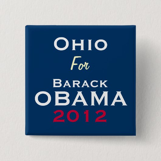 OHIO für Kampagnen-Knopf OBAMA 2012 Button (Vorderseite)