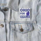 Ohio für quadratischen Pinback Knopf Obama Button (Beispiel)