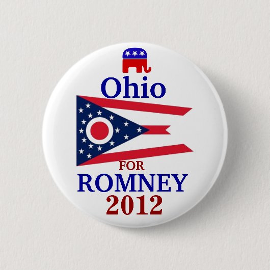 Ohio für Romney 2012 Button (Vorderseite)