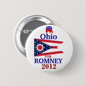 Ohio für Romney 2012 Button (Vorne & Hinten)