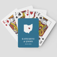 Ohio Gastgeschenk Hochzeit Deck Karten, Staat Kart