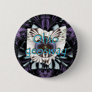 Ohio Geoswag Swags Geocaching Geschenk-Schatz Button
