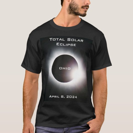 OHIO Gesamte Sonnenfinsternis 8. April 2024 T-Shirt (Vorderseite)