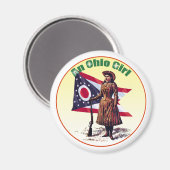 Ohio Girl, Annie Oakley Magnet (Vorderseite/Rückseite)