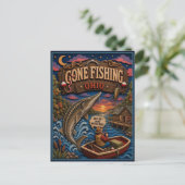 Ohio Gone Fishing Seestör Postkarte (Stehend Vorderseite)