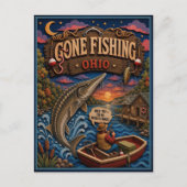 Ohio Gone Fishing Seestör Postkarte (Vorderseite)