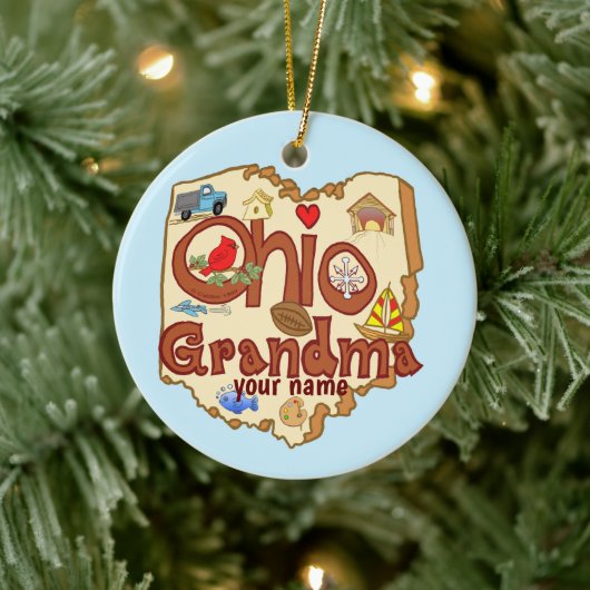 Ohio Grandma Keramik Ornament (Baum)