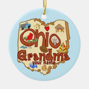 Ohio Grandma Keramik Ornament