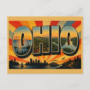 Ohio Great Lake Appalachen-Hügel Fluss Kunst Postkarte