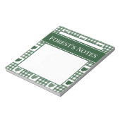Ohio Green Gingham Notizblock (Rotiert)