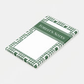 Ohio Green Gingham Post-it Klebezettel (angewinkelt)