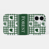 Ohio Grün Gingham iPhone 16 Hülle (Rückseite (Horizontal))
