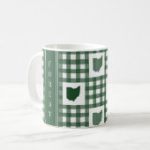 Ohio Grün Gingham Kaffeetasse (Vorderseite Links)