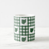 Ohio Grün Gingham Kaffeetasse (Mittel)
