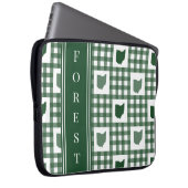 Ohio Grün Gingham Laptopschutzhülle (Vorne Rechts)
