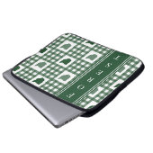 Ohio Grün Gingham Laptopschutzhülle (Vorne Knopf)