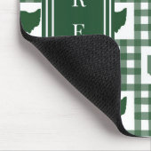 Ohio Grün Gingham Mousepad (Ecke)