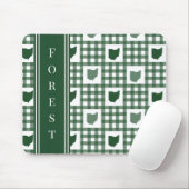 Ohio Grün Gingham Mousepad (Mit Mouse)