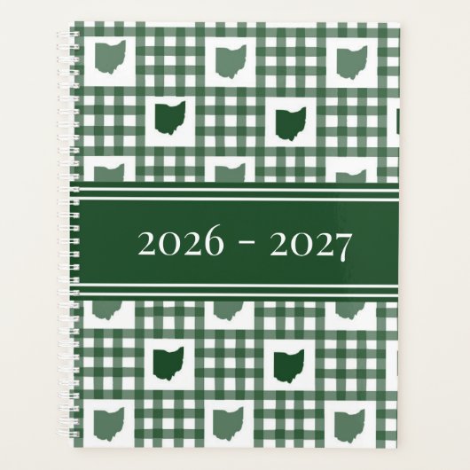 Ohio Grün Gingham Planer (Vorderseite)