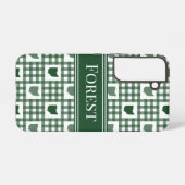 Ohio Grün Gingham Samsung Galaxy Hülle (Rückseite (Horizontal))