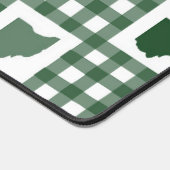 Ohio Grün Gingham Schreibtischunterlage (Ecke)