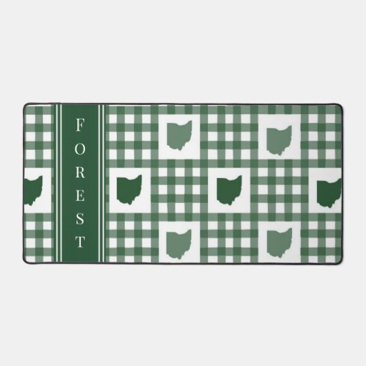 Ohio Grün Gingham Schreibtischunterlage (Vorderseite)