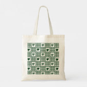 Ohio Grün Gingham Tragetasche (Rückseite)