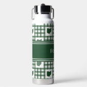 Ohio Grün Gingham Trinkflasche (Vorderseite)