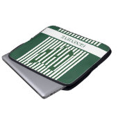 Ohio Grün Streifen Laptopschutzhülle (Vorne Knopf)