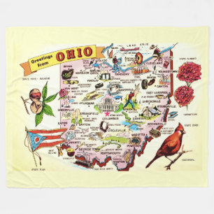 Ohio Gruß Fleece-Decke Fleecedecke