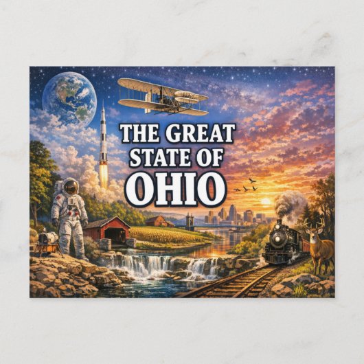 Ohio Grußkarte Postkarte (Vorderseite)