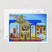 Ohio Grußworte von US-Staaten Postkarte (Vorne/Hinten)